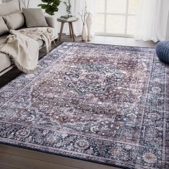 Abani Rugs Lola LOL130A Vintage Terracotta 7 ft. 9 in. x 10 ft. 2 in. Area Rug -Abani Sales terracotta abani area rugs lol130a 8 31 1000