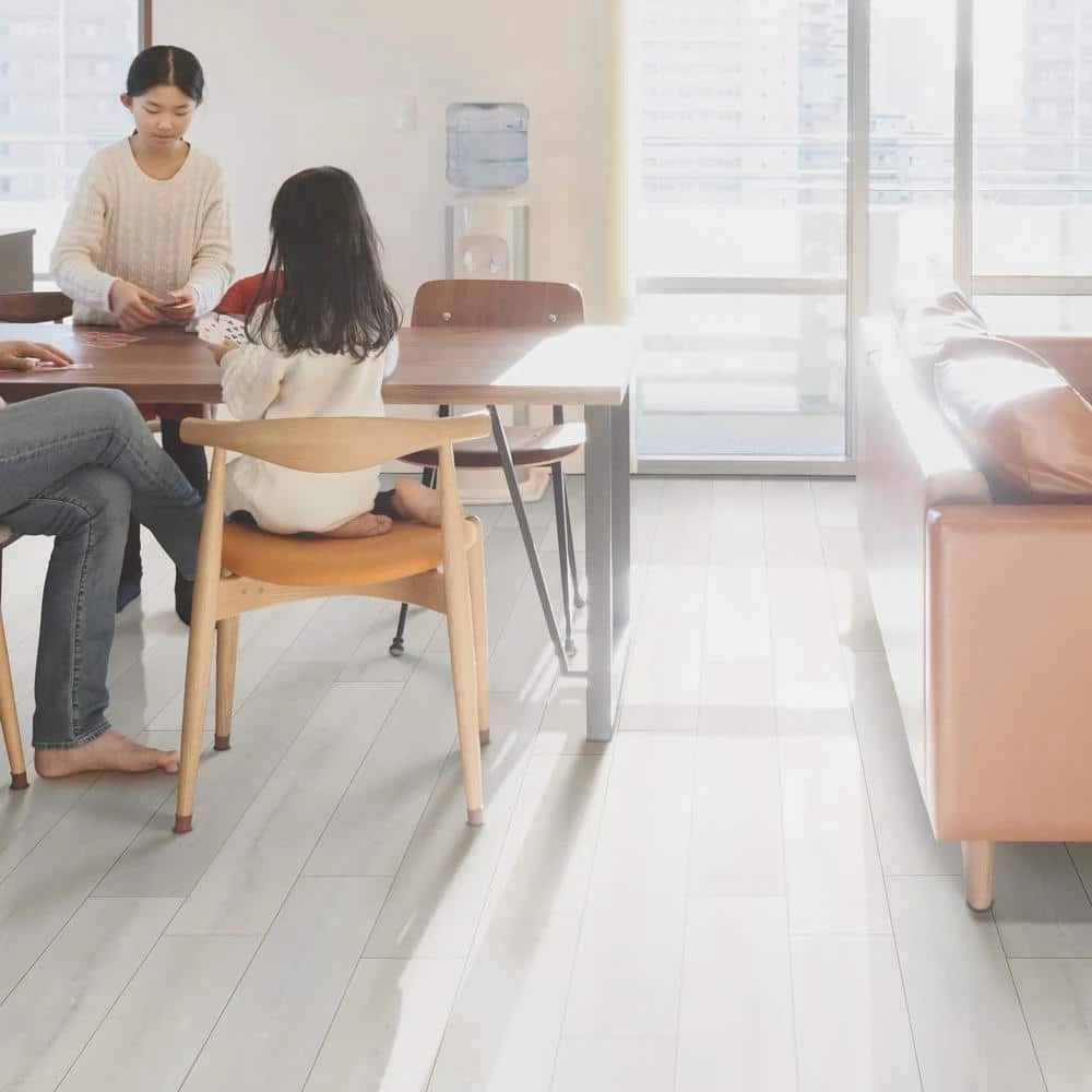 Piedmont Whitmore White 7 in. x 48 in. Rigid Core Luxury Vinyl Plank Flooring (23.8 sq. ft./case) by A&A Surfaces 9 Piedmont Whitmore White 7 in. x 48 in. Rigid Core Luxury Vinyl Plank Flooring (23.8 sq. ft./case) by A&A Surfaces - Image 7