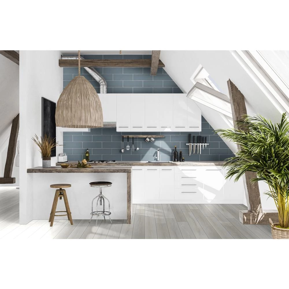 Piedmont Whitmore White 7 in. x 48 in. Rigid Core Luxury Vinyl Plank Flooring (23.8 sq. ft./case) by A&A Surfaces 8 Piedmont Whitmore White 7 in. x 48 in. Rigid Core Luxury Vinyl Plank Flooring (23.8 sq. ft./case) by A&A Surfaces - Image 6