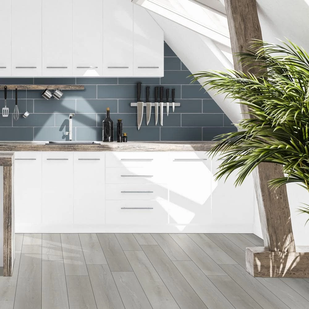 Piedmont Whitmore White 7 in. x 48 in. Rigid Core Luxury Vinyl Plank Flooring (23.8 sq. ft./case) by A&A Surfaces 4 Piedmont Whitmore White 7 in. x 48 in. Rigid Core Luxury Vinyl Plank Flooring (23.8 sq. ft./case) by A&A Surfaces - Image 2