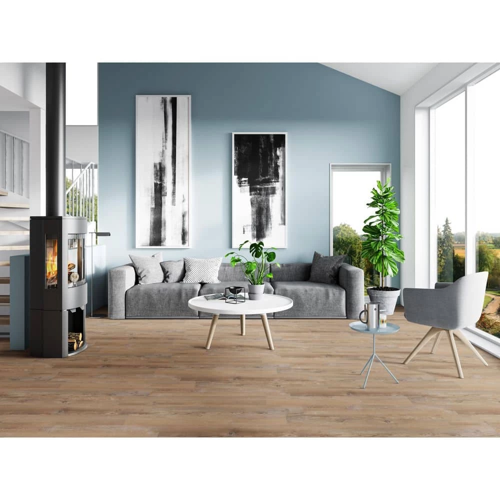 Woodlett Oak Bluff 6 in. x 48 in. Glue Down Luxury Vinyl Plank Flooring (36 sq. ft. / case) by A&A Surfaces 4 Woodlett Oak Bluff 6 in. x 48 in. Glue Down Luxury Vinyl Plank Flooring (36 sq. ft. / case) by A&A Surfaces - Image 2