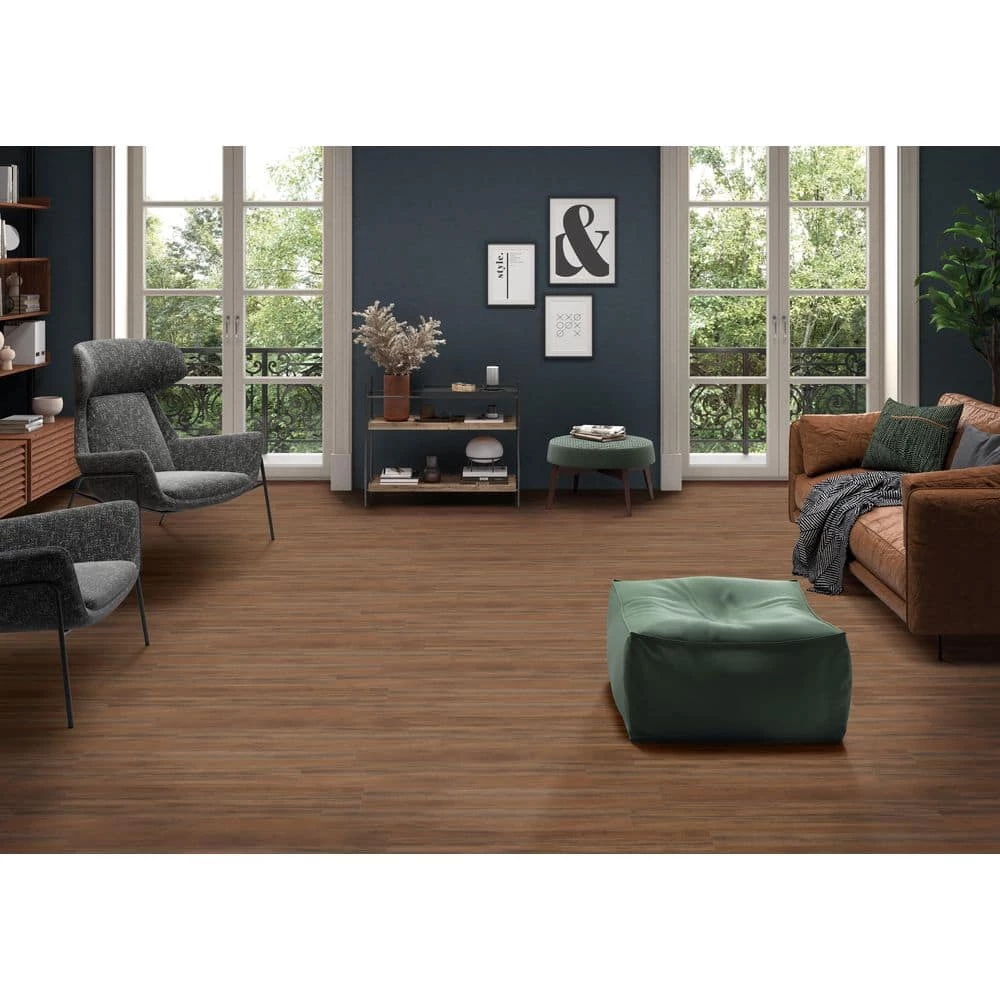 Woodlett Seasoned Cherry 6 in. x 48 in. Glue Down Luxury Vinyl Plank Flooring (36 sq. ft./case) by A&A Surfaces 4 Woodlett Seasoned Cherry 6 in. x 48 in. Glue Down Luxury Vinyl Plank Flooring (36 sq. ft./case) by A&A Surfaces - Image 2