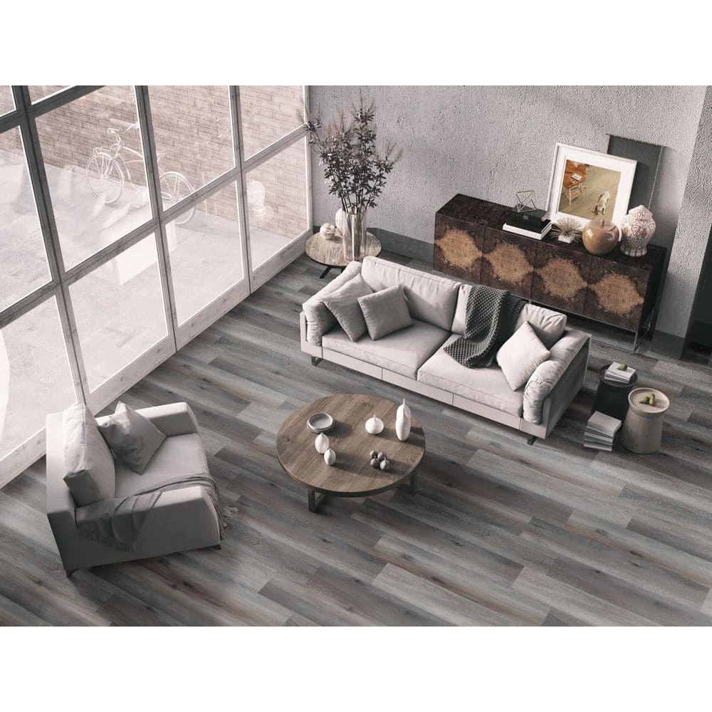 Woodlett Smokey Maple 6 in. x 48 in. Glue Down Luxury Vinyl Plank Flooring (36 sq. ft./case) by A&A Surfaces 4 Woodlett Smokey Maple 6 in. x 48 in. Glue Down Luxury Vinyl Plank Flooring (36 sq. ft./case) by A&A Surfaces - Image 2